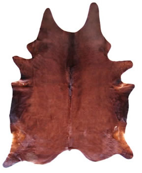 Solid Dark Brown Hide - www.instylehome.ca