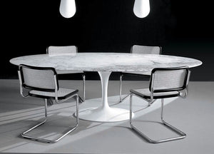 Tulip Marble Oval Dining Table - www.instylehome.ca