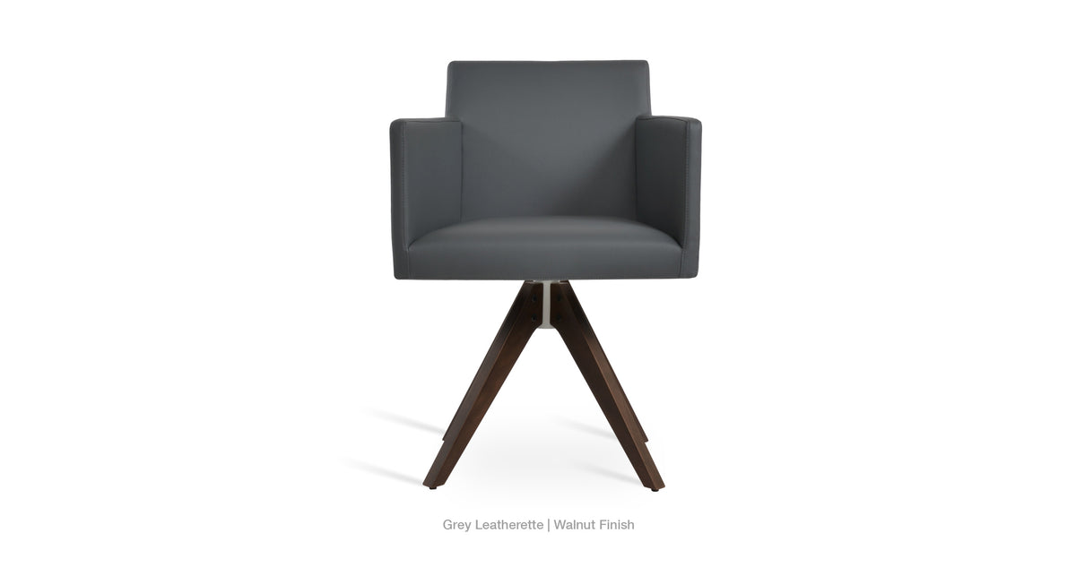 Harput Pyramid Swivel Chair - comfortable seating for dining and office spaces | Image 15 | InSTYLE Home & Rugs