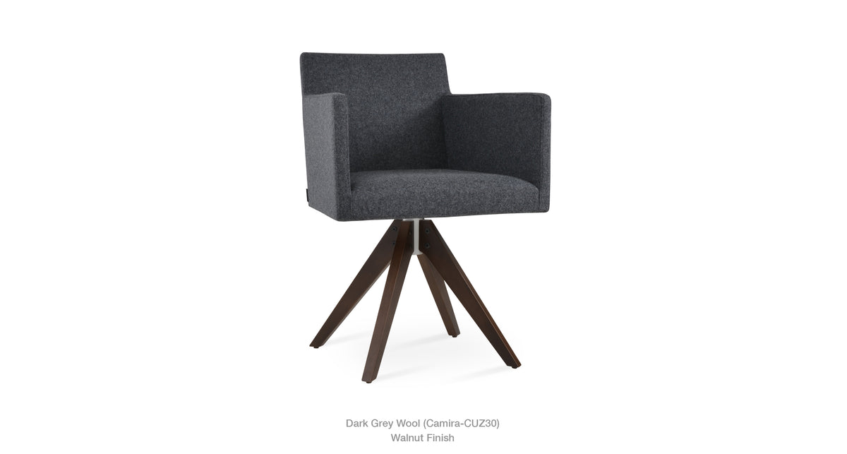 Harput Pyramid Swivel Chair - comfortable seating for dining and office spaces | Image 19 | InSTYLE Home & Rugs