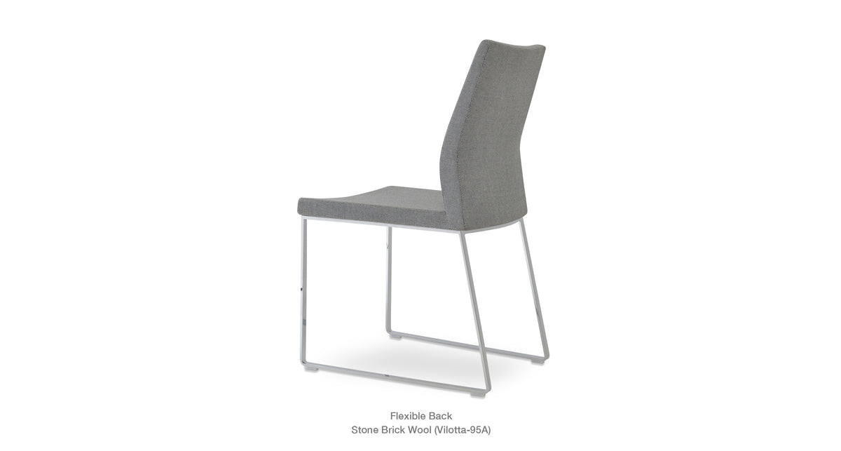 Pasha Sled Chair - elegant seating for dining areas | Image 133 | InSTYLE Home & Rugs