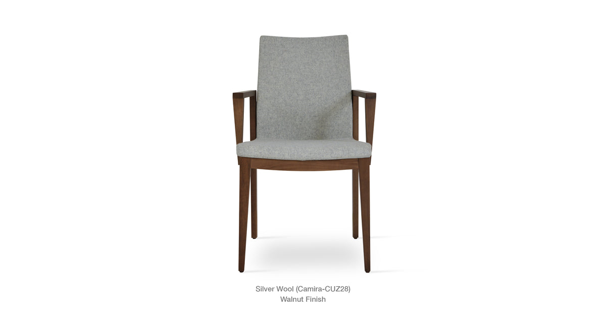 Pasha Wood Armchair - upholstered armchair with padded comfort | Image 6 | InSTYLE Home & Rugs