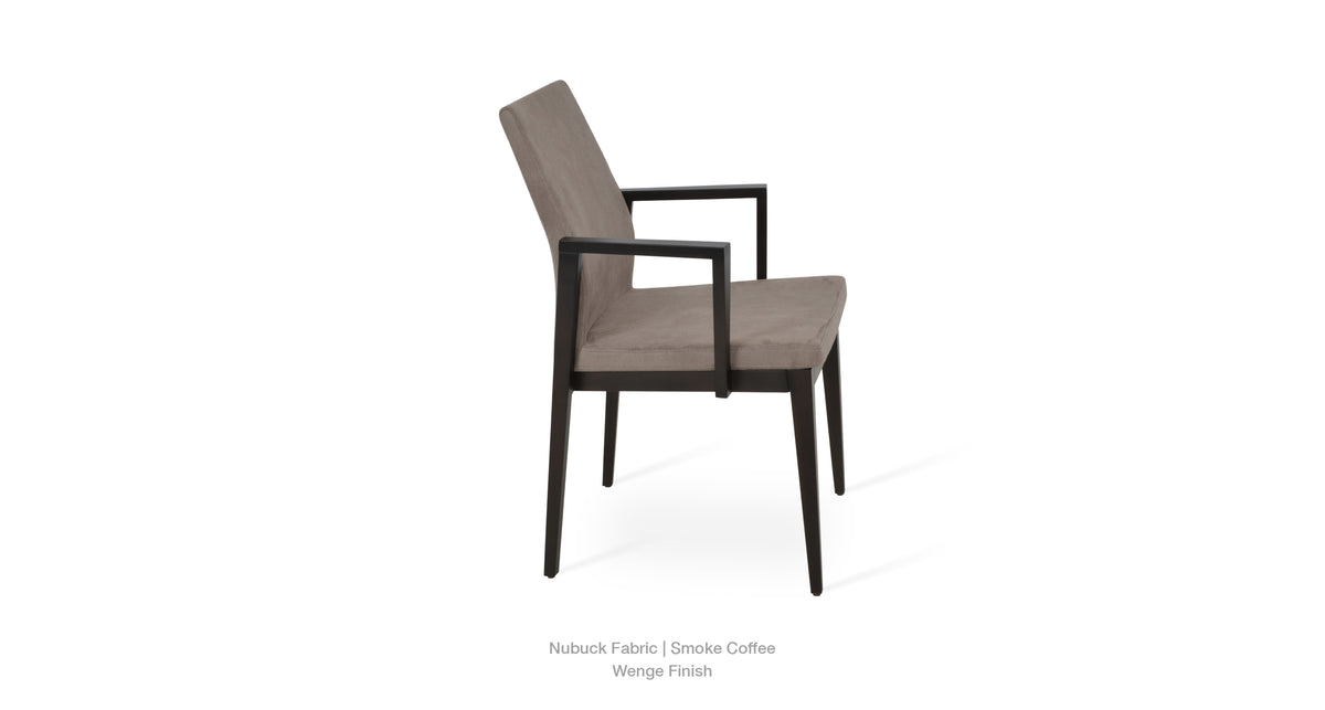 Pasha Wood Armchair - upholstered armchair with padded comfort | Image 12 | InSTYLE Home & Rugs