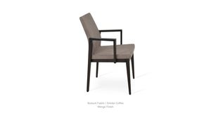Pasha Wood Armchair - upholstered armchair with padded comfort | Image 12 | InSTYLE Home & Rugs