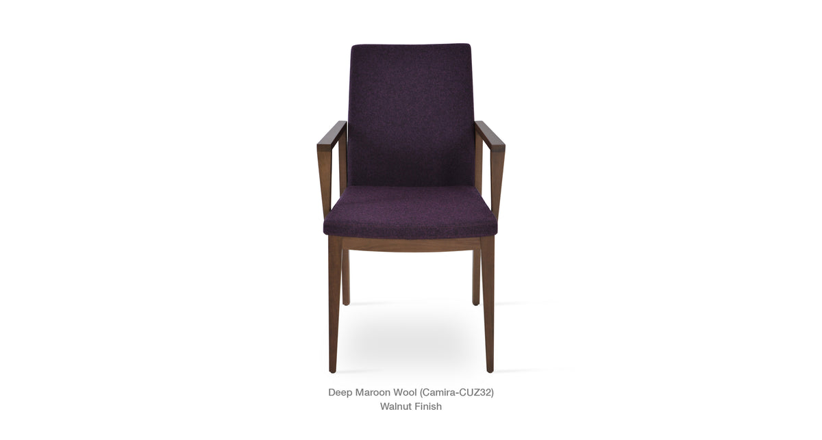 Pasha Wood Armchair - upholstered armchair with padded comfort | Image 20 | InSTYLE Home & Rugs