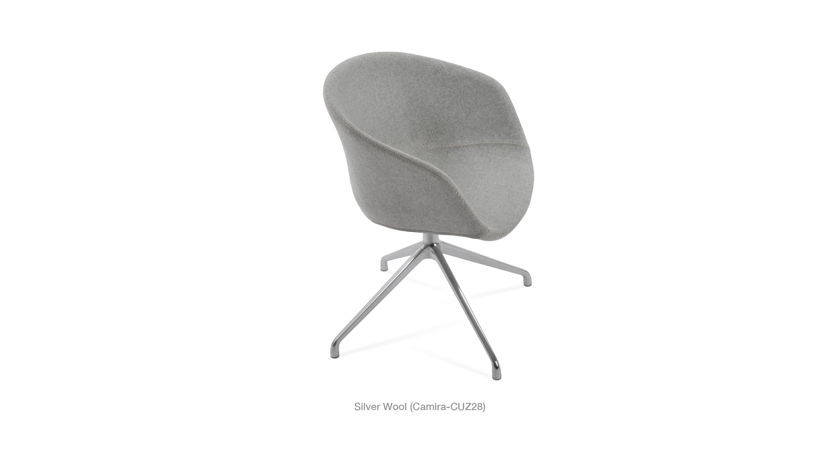 Tribeca Spider Swivel Chair - comfortable seating for dining and office spaces | Image 3 | InSTYLE Home & Rugs