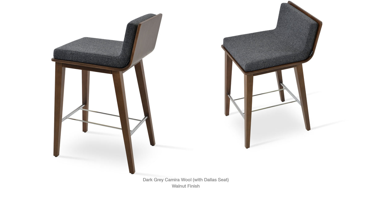 Dallas PL Wood Stools - available in various heights | Image 3 | InSTYLE Home & Rugs