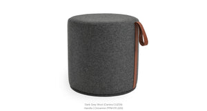 Celine Pouf With Handle - modern pouf in vibrant colors for a pop of style | Image 1 | InSTYLE Home & Rugs