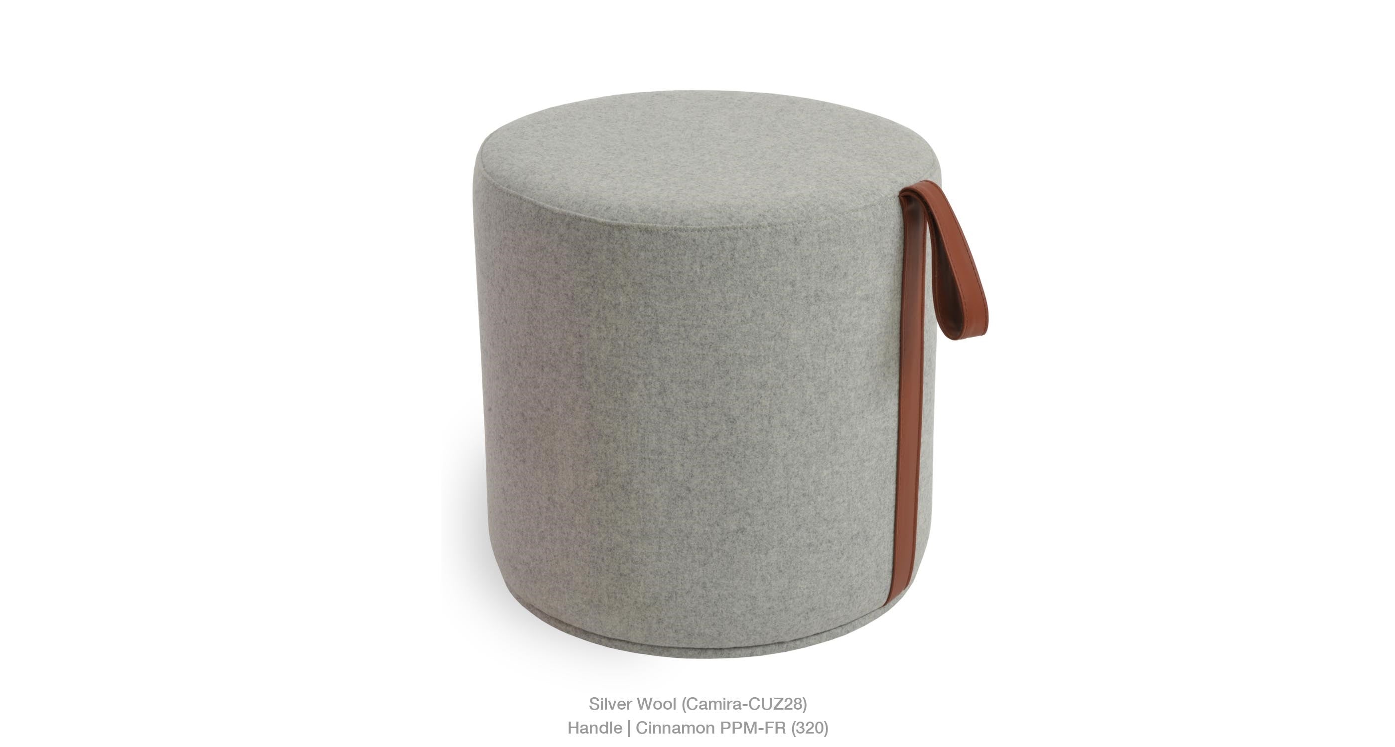 Celine Pouf With Handle - modern pouf in vibrant colors for a pop of style | Image 3 | InSTYLE Home & Rugs