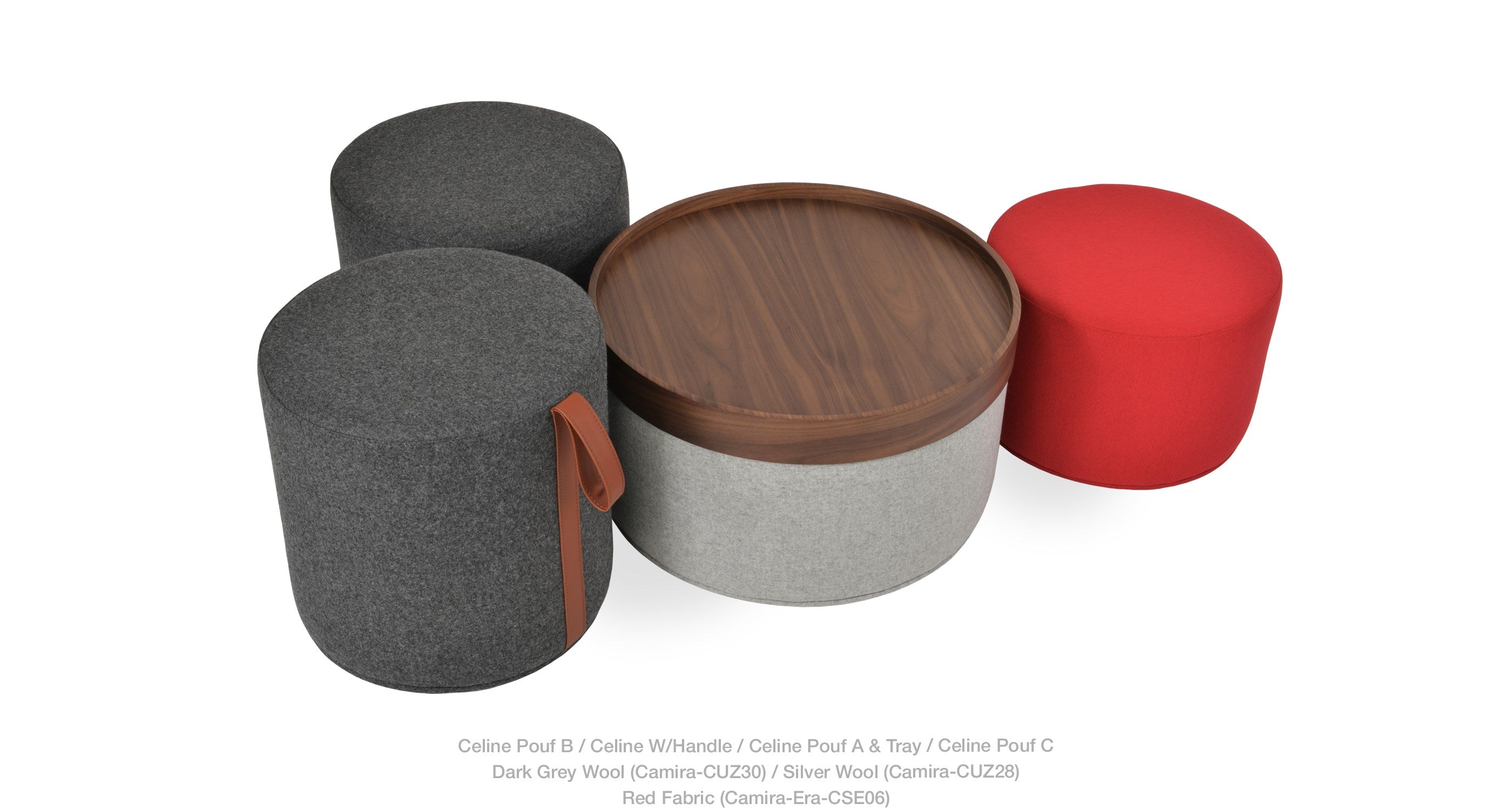 Celine Pouf With Handle - modern pouf in vibrant colors for a pop of style | Image 10 | InSTYLE Home & Rugs