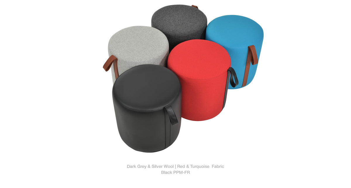 Celine Pouf With Handle - modern pouf in vibrant colors for a pop of style | Image 16 | InSTYLE Home & Rugs
