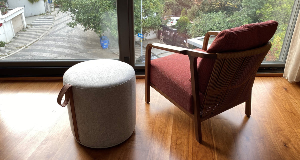 Celine Pouf With Handle - modern pouf in vibrant colors for a pop of style | Image 18 | InSTYLE Home & Rugs