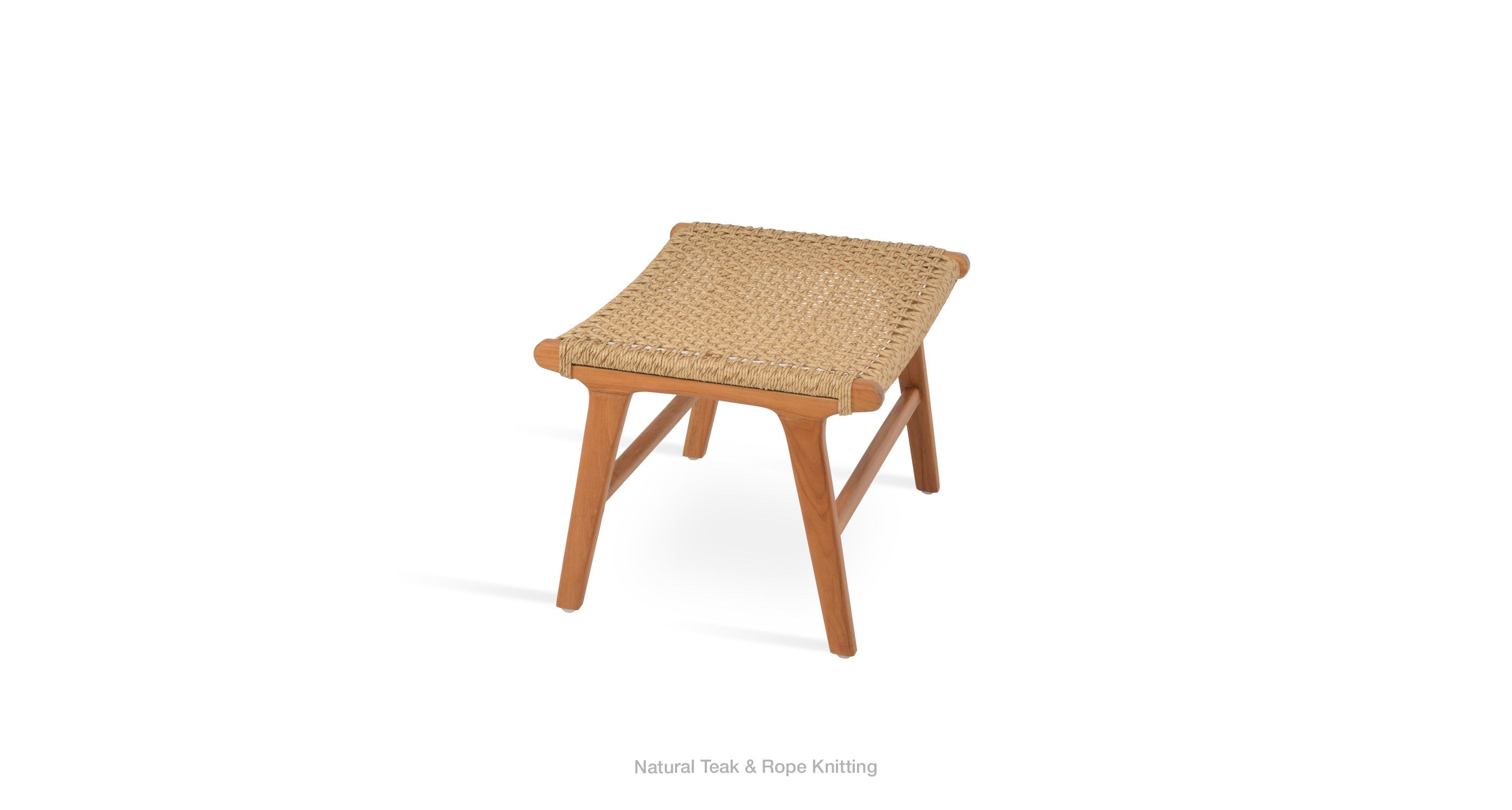 Calava Teak Ottoman - chic ottoman for living rooms | Image 2 | InSTYLE Home & Rugs