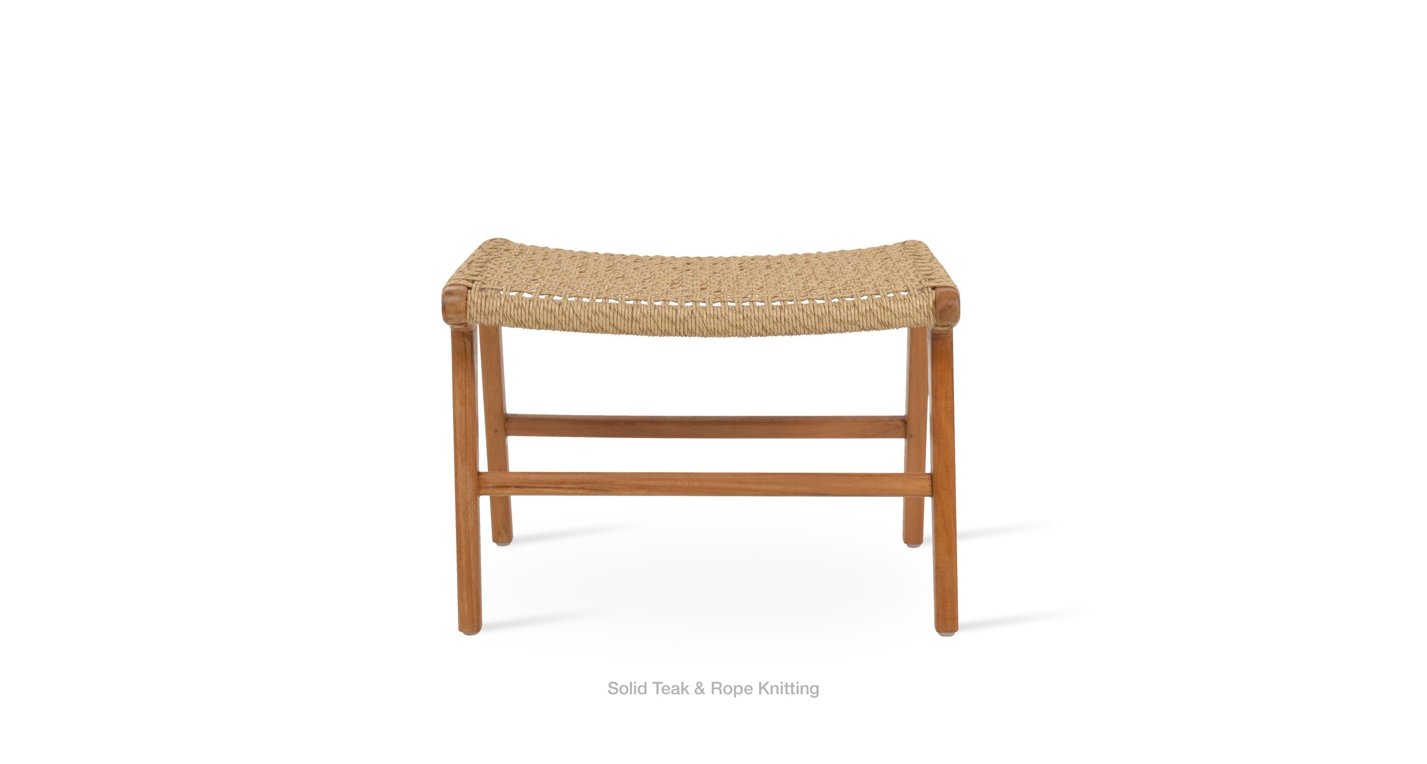 Calava Teak Ottoman - chic ottoman for living rooms | Image 3 | InSTYLE Home & Rugs