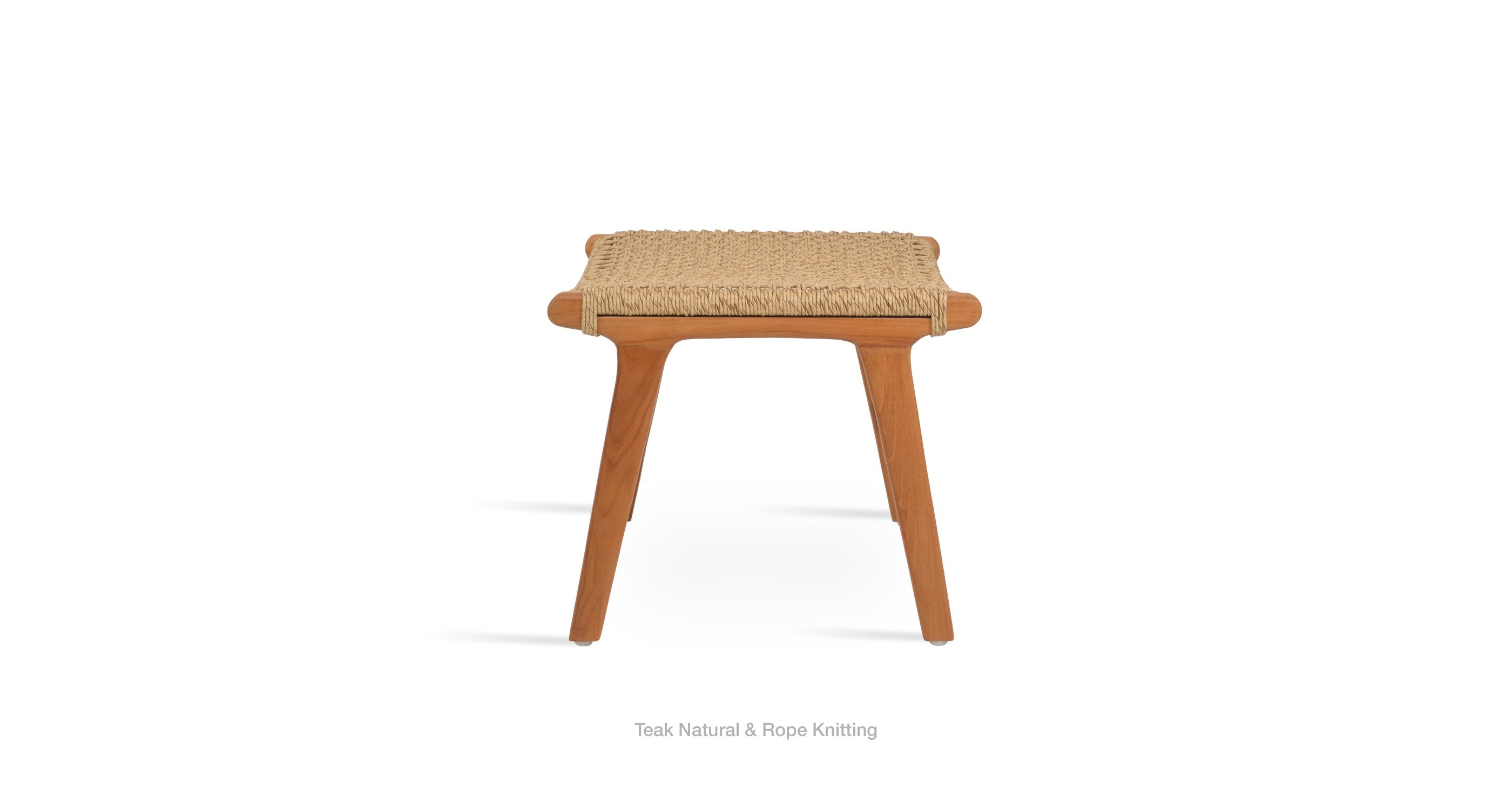 Calava Teak Ottoman - chic ottoman for living rooms | Image 4 | InSTYLE Home & Rugs
