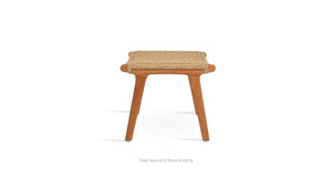 Calava Teak Ottoman - chic ottoman for living rooms | Image 4 | InSTYLE Home & Rugs