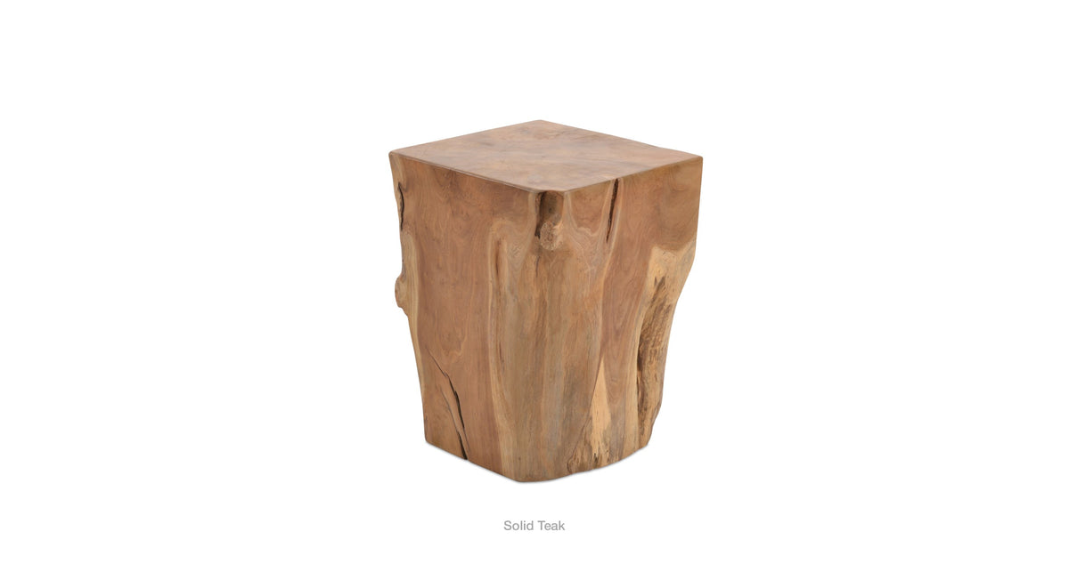 Heavy Cube Teak Side Table - perfect for holding drinks, lamps, and other essentials | Image 4 | InSTYLE Home & Rugs