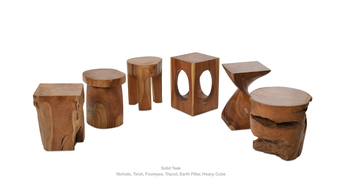 Heavy Cube Teak Side Table - perfect for holding drinks, lamps, and other essentials | Image 9 | InSTYLE Home & Rugs