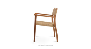 Palermo Teak Armchair - upholstered armchair with padded comfort | Image 9 | InSTYLE Home & Rugs