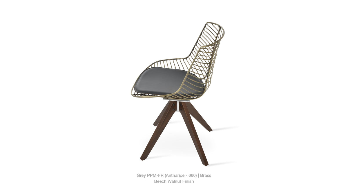 Tiger Pyramid Swivel Chair - comfortable seating for dining and office spaces | Image 4 | InSTYLE Home & Rugs