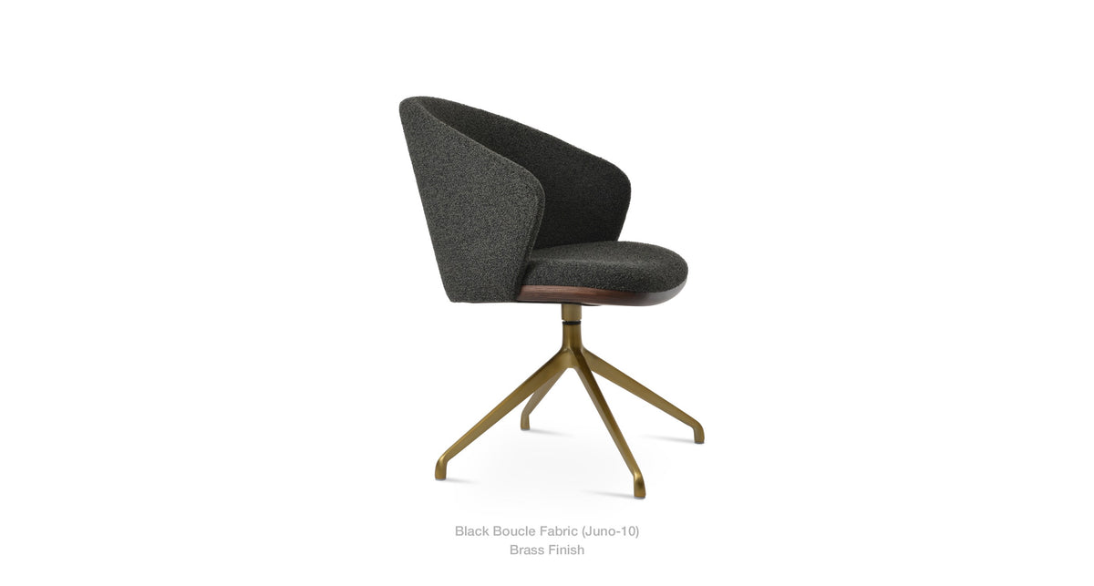 Athena Spider Swivel Chair - comfortable seating for dining and office spaces | Image 4 | InSTYLE Home & Rugs