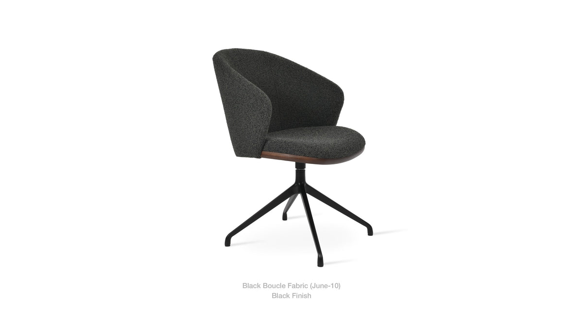 Athena Spider Swivel Chair - comfortable seating for dining and office spaces | Image 7 | InSTYLE Home & Rugs