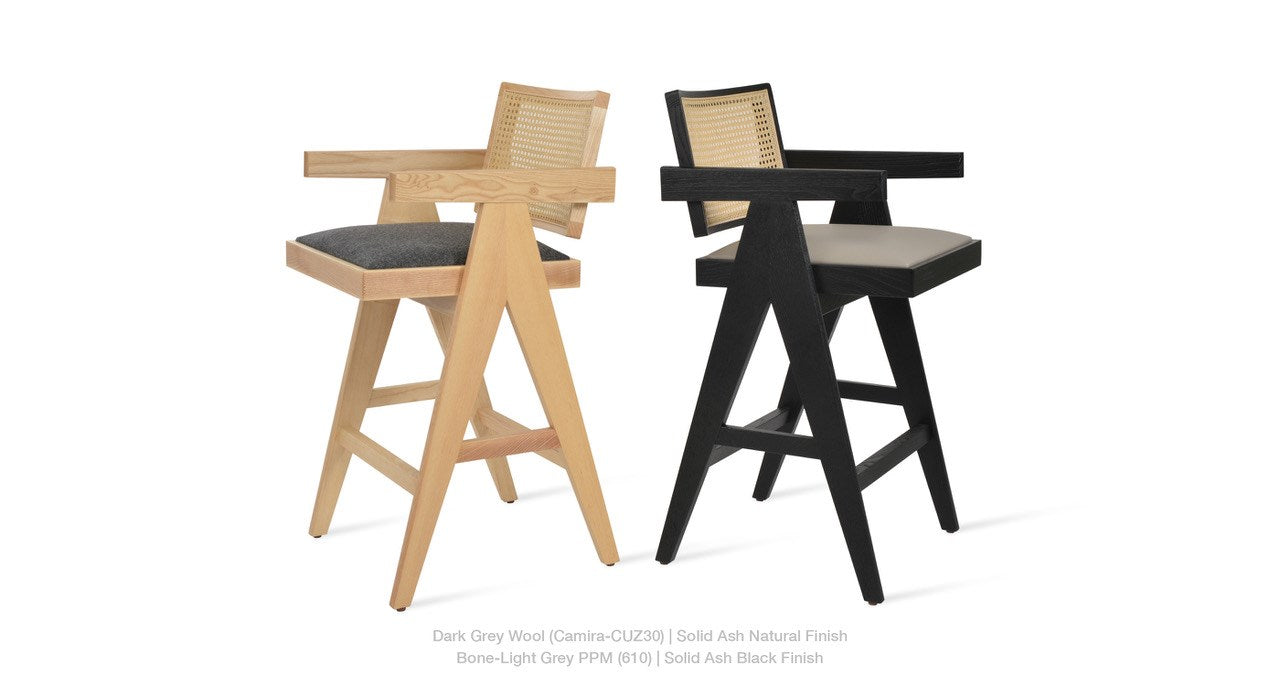Pierre J Stools Half Wicker - perfect for small spaces | Image 13 | InSTYLE Home & Rugs