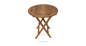 Paramount Teak Folding Round End Table - accent tables for living rooms | Image 3 | InSTYLE Home & Rugs