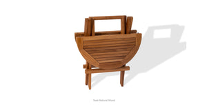 Paramount Teak Folding Round End Table - accent tables for living rooms | Image 4 | InSTYLE Home & Rugs