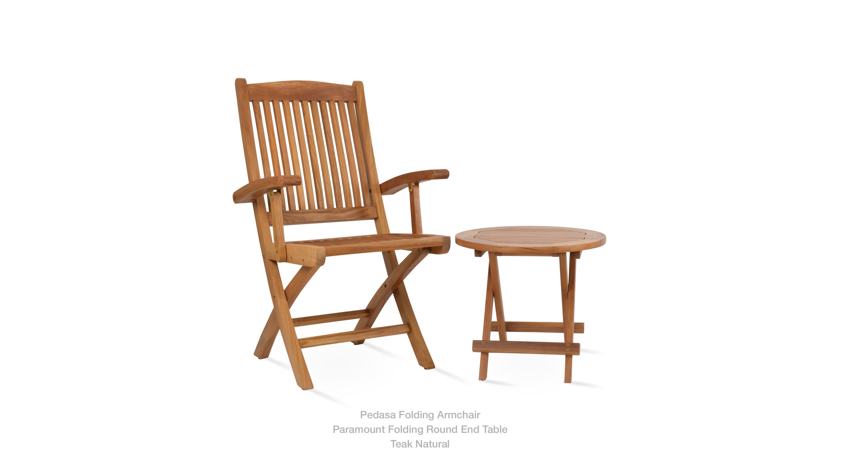 Paramount Teak Folding Round End Table - accent tables for living rooms | Image 6 | InSTYLE Home & Rugs