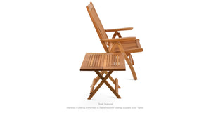 Paramount Teak Folding Square End Table - accent tables for living rooms | Image 4 | InSTYLE Home & Rugs