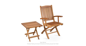 Paramount Teak Folding Square End Table - accent tables for living rooms | Image 5 | InSTYLE Home & Rugs