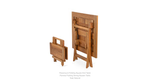 Paramount Teak Folding Square End Table - accent tables for living rooms | Image 6 | InSTYLE Home & Rugs