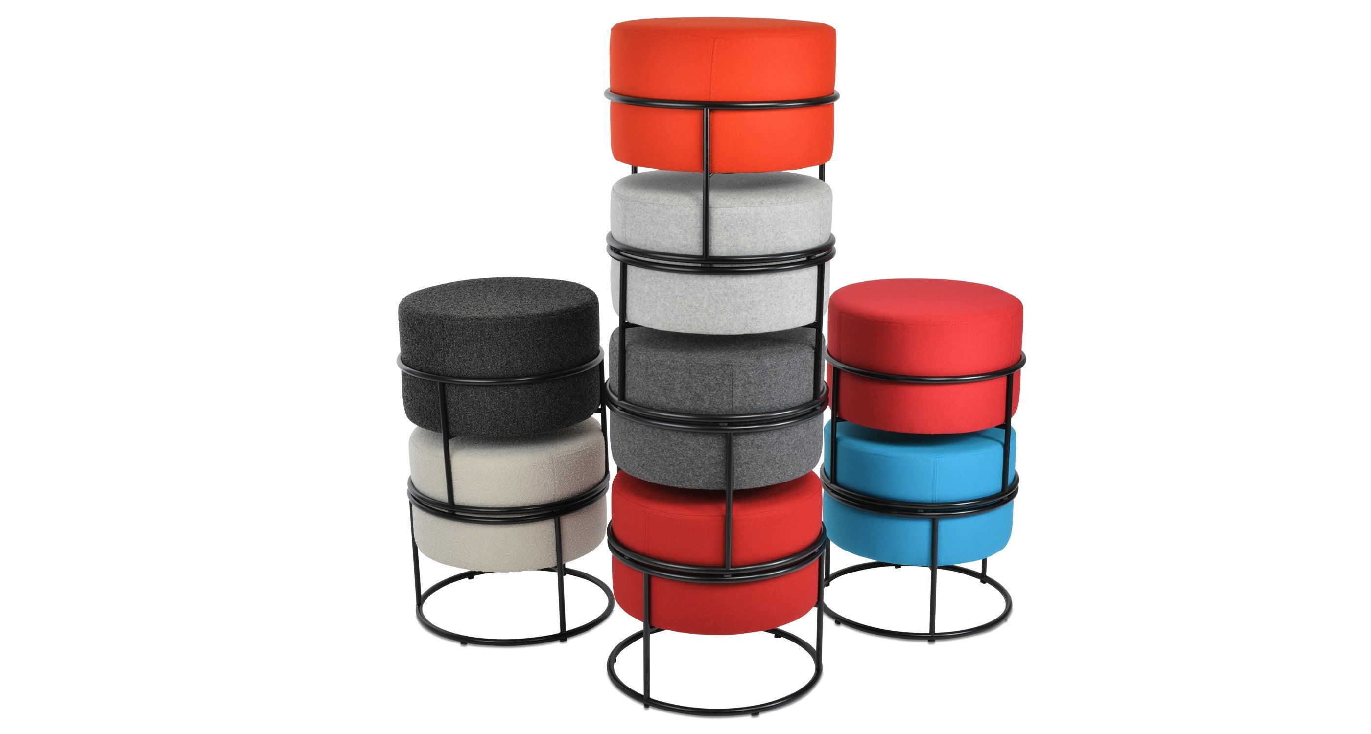 Colombo Stackable Pouf - modern pouf in vibrant colors for a pop of style | Image 27 | InSTYLE Home & Rugs