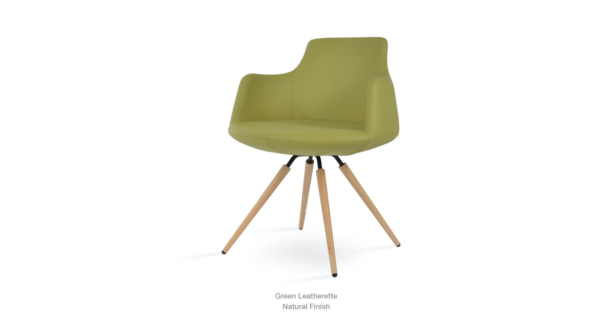 Dervish Carrot Swivel Chair - comfortable seating for dining and office spaces | Image 7 | InSTYLE Home & Rugs