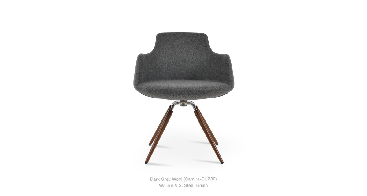Dervish Carrot Swivel Chair - comfortable seating for dining and office spaces | Image 9 | InSTYLE Home & Rugs