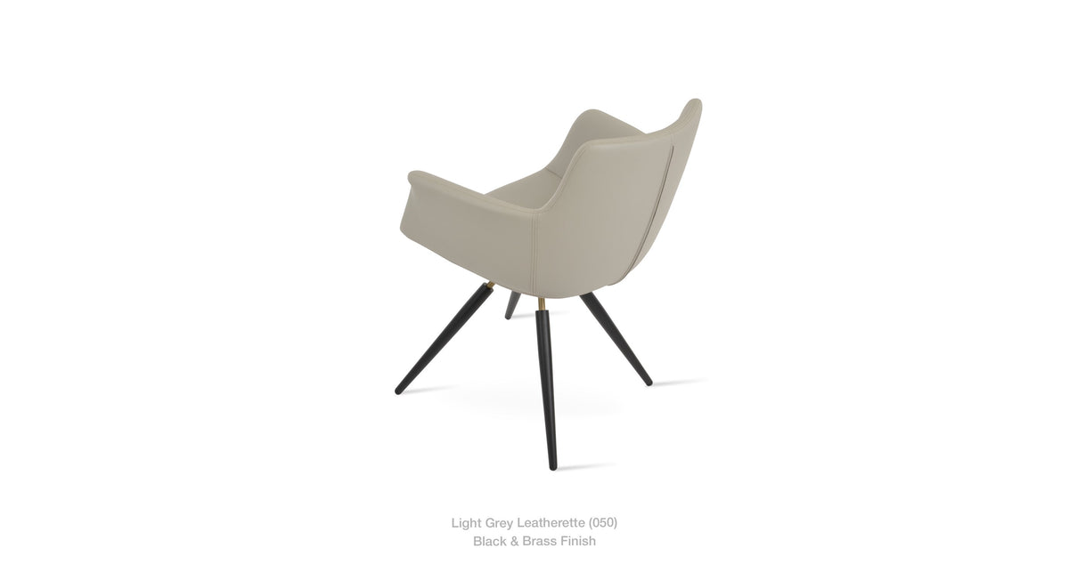 Bottega Carrot Swivel Chair - durable construction for long-lasting use | Image 10 | InSTYLE Home & Rugs