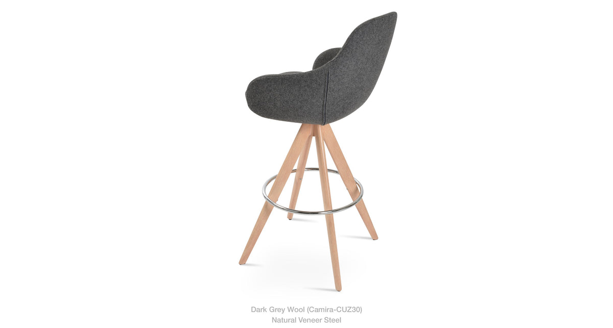 Gazel Arm Pyramid MW Stools - perfect for small spaces | Image 4 | InSTYLE Home & Rugs