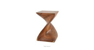 Twist Teak Side Table - chic and functional side table for your living room | Image 1 | InSTYLE Home & Rugs