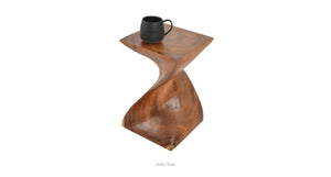 Twist Teak Side Table - chic and functional side table for your living room | Image 4 | InSTYLE Home & Rugs
