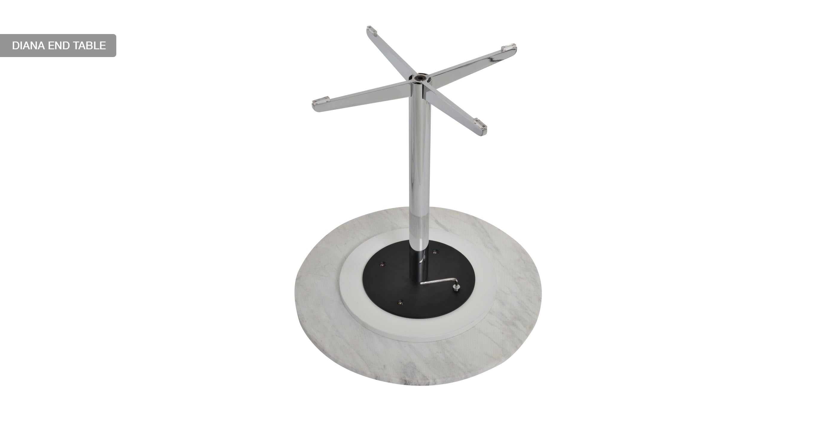 Marble Round - compact round table for cozy spaces and intimate settings | Image 6 | InSTYLE Home & Rugs