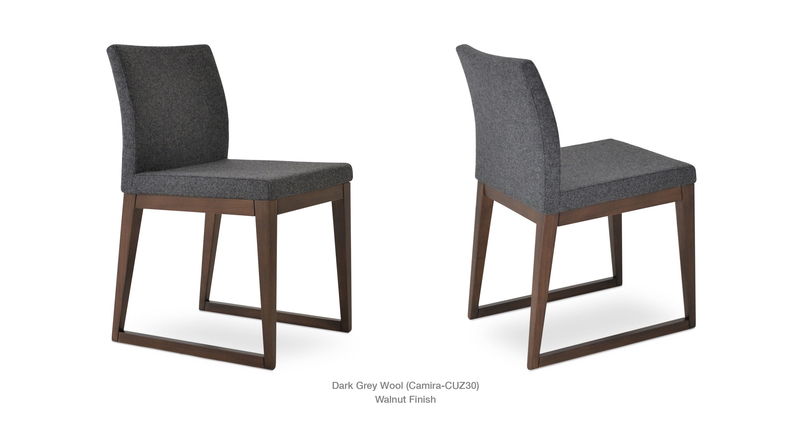 Aria Sled Wood Chair - comfortable seating for dining and office spaces | Image 2 | InSTYLE Home & Rugs