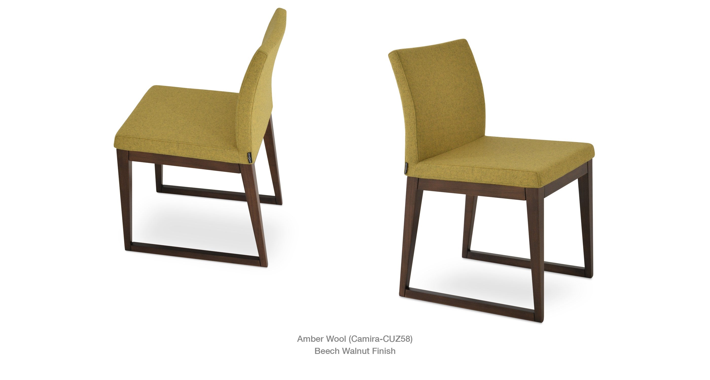 Aria Sled Wood Chair - comfortable seating for dining and office spaces | Image 6 | InSTYLE Home & Rugs