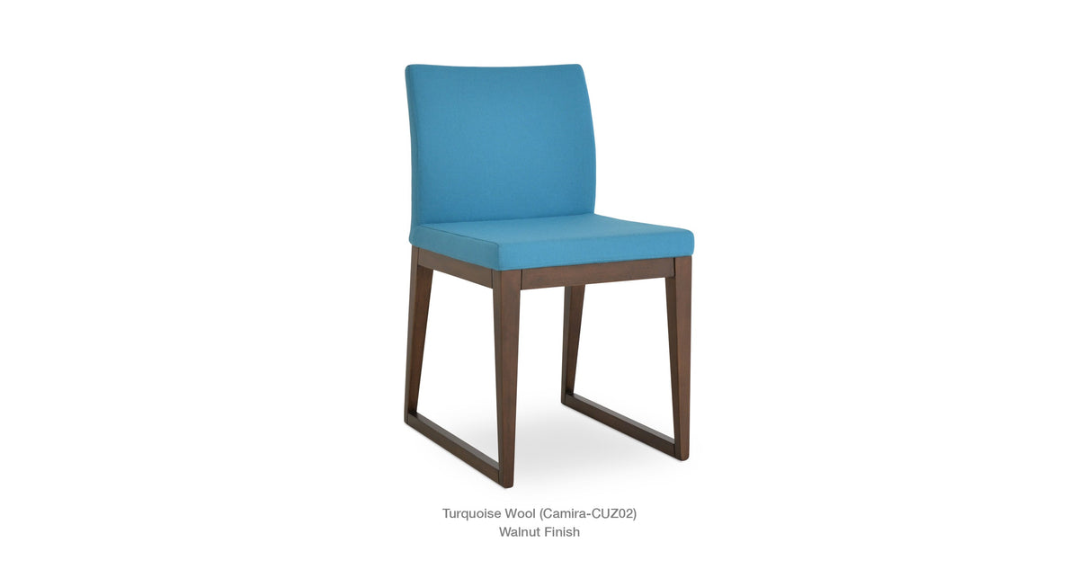 Aria Sled Wood Chair - comfortable seating for dining and office spaces | Image 10 | InSTYLE Home & Rugs