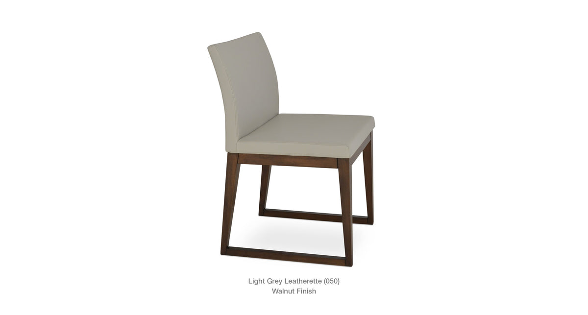 Aria Sled Wood Chair - comfortable seating for dining and office spaces | Image 22 | InSTYLE Home & Rugs