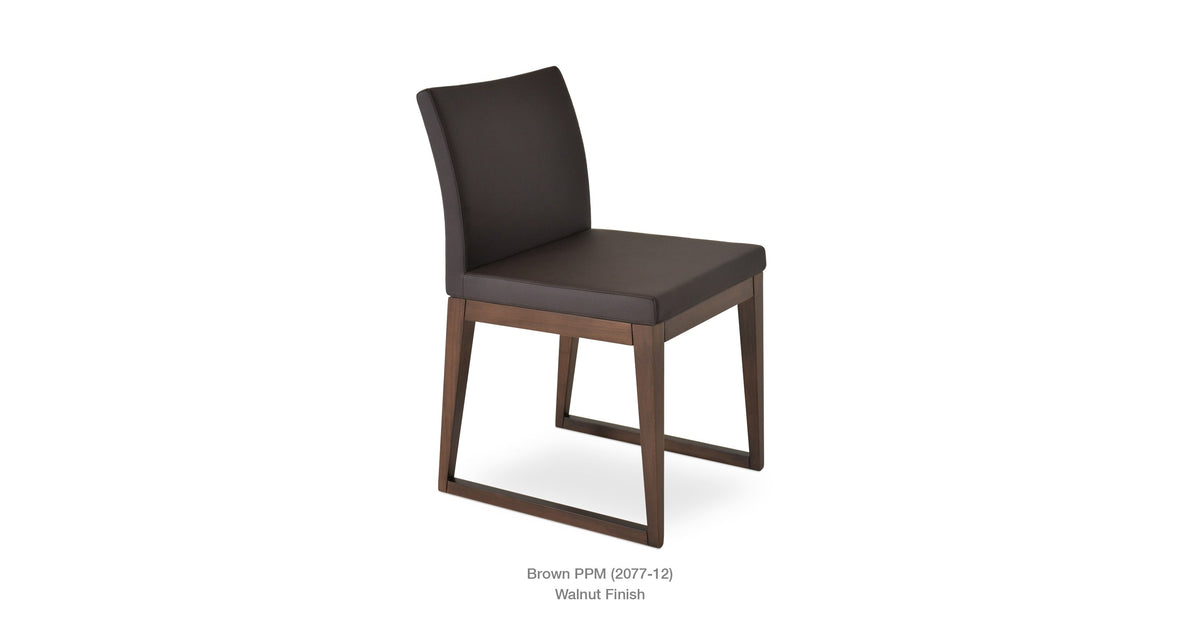 Aria Sled Wood Chair - comfortable seating for dining and office spaces | Image 24 | InSTYLE Home & Rugs