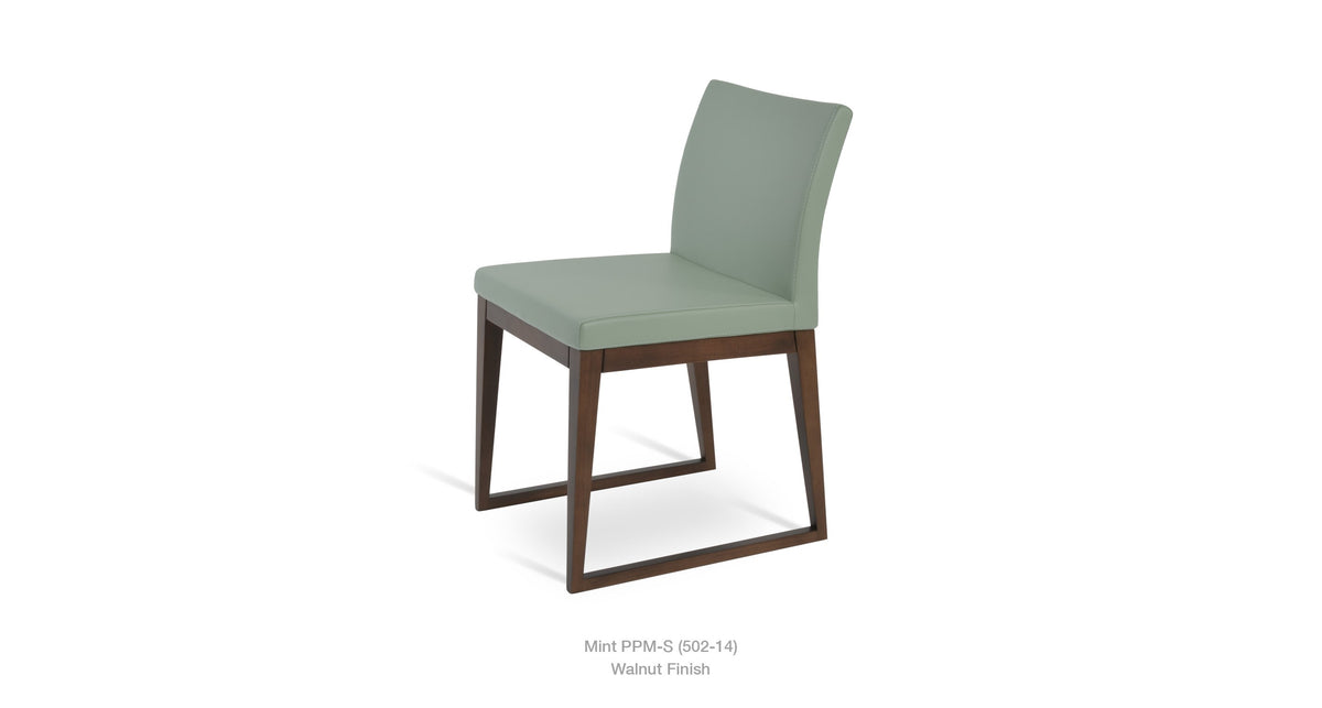 Aria Sled Wood Chair - comfortable seating for dining and office spaces | Image 30 | InSTYLE Home & Rugs