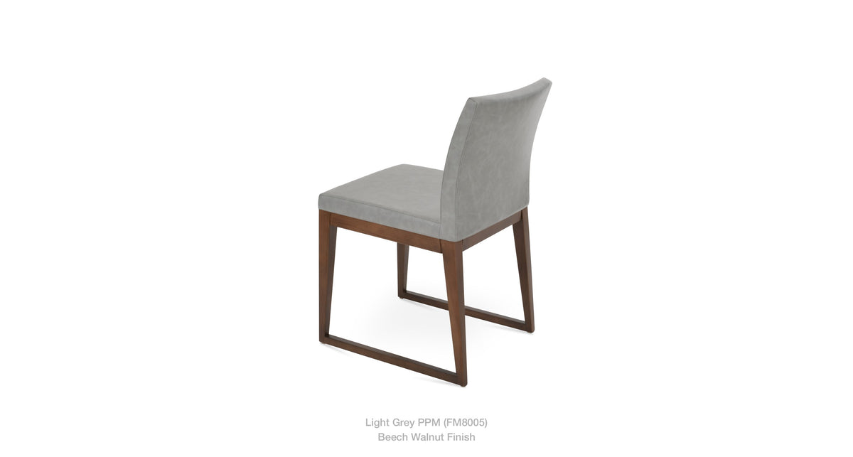 Aria Sled Wood Chair - comfortable seating for dining and office spaces | Image 37 | InSTYLE Home & Rugs