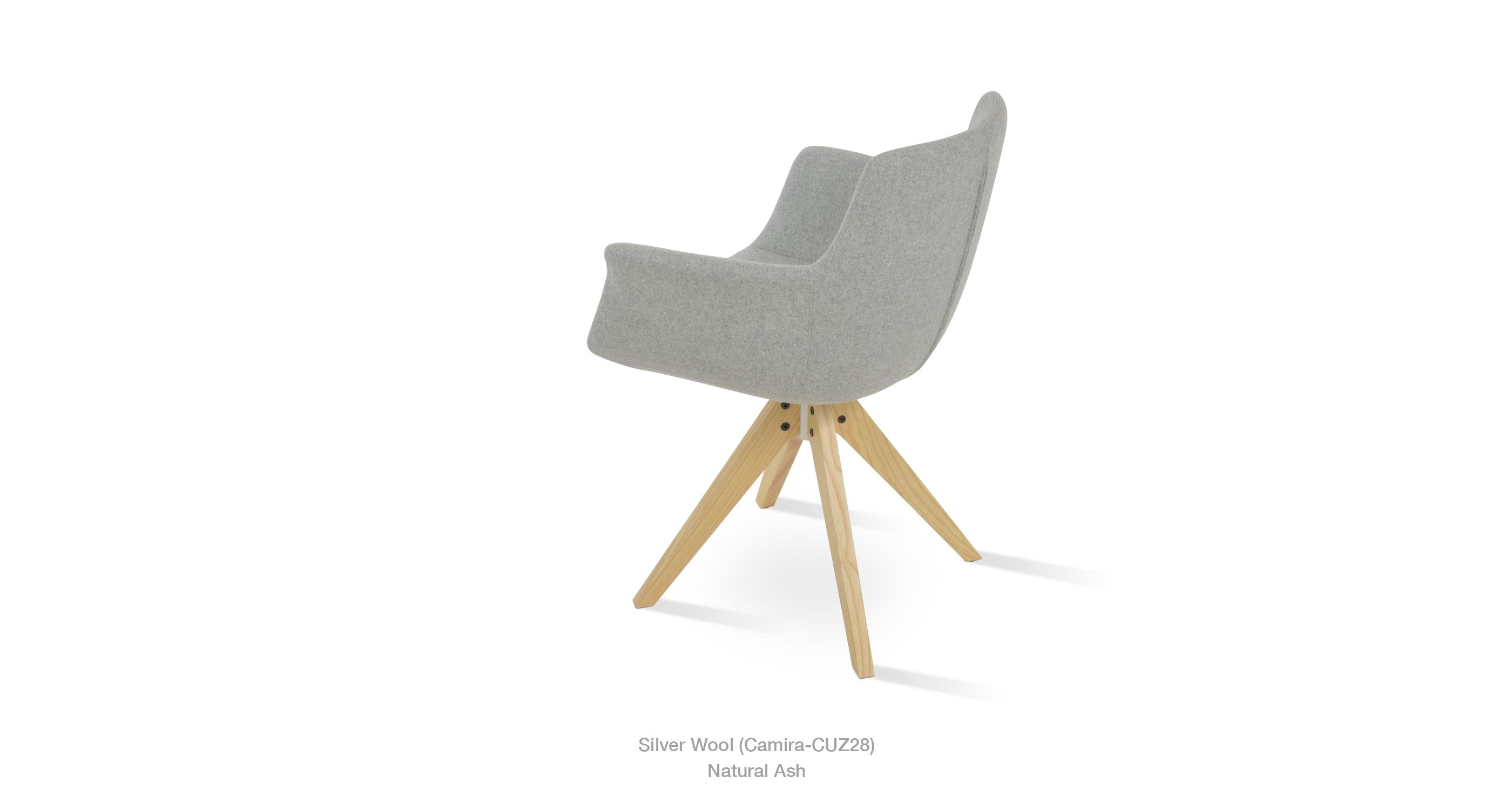 Bottega Pyramid Swivel Chair - durable construction for long-lasting use | Image 3 | InSTYLE Home & Rugs
