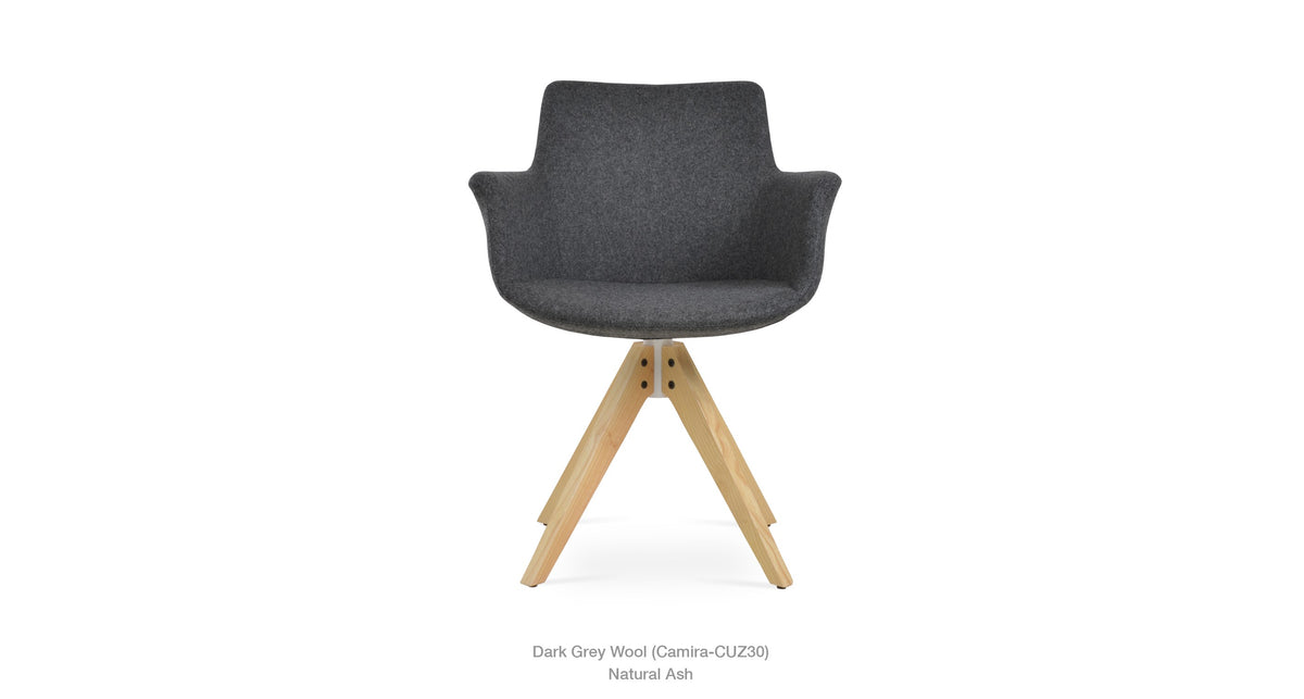 Bottega Pyramid Swivel Chair - durable construction for long-lasting use | Image 4 | InSTYLE Home & Rugs
